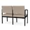 Lesro Stone (Beige) Seat, 2 Seat Sofa, 43.5 W 24.5 L 32 H, Linette Vinyl Seat, Lenox Steel Series LS2101 - alternate 3